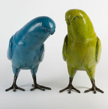 Budgie Lovers (Bronze Sculpture)