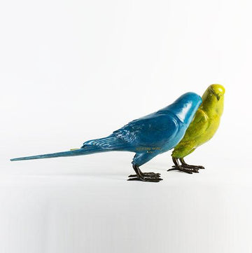 Budgie Lovers (Bronze Sculpture)
