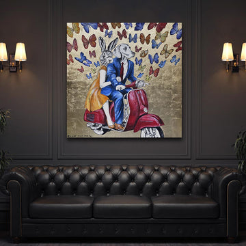 They thought they could fly away to a land of hope and beauty (Original Painting)
