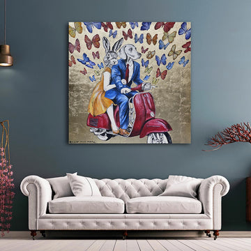 They thought they could fly away to a land of hope and beauty (Original Painting)