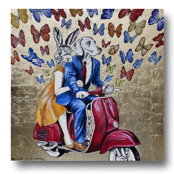 They thought they could fly away to a land of hope and beauty (Original Painting)
