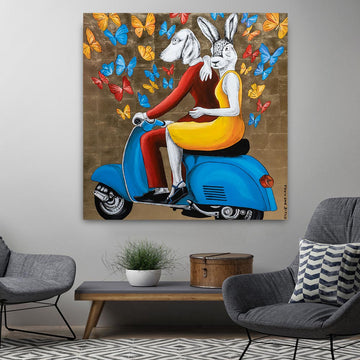 He gave her butterflies every day (Original Painting)