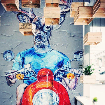 He Was Always Looking for the Perfect Coffee, but Where Was It? (Mural)