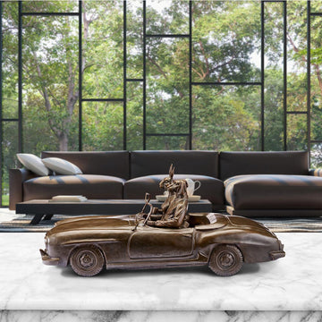 They Loved Their Sports Car (Bronze Sculpture)