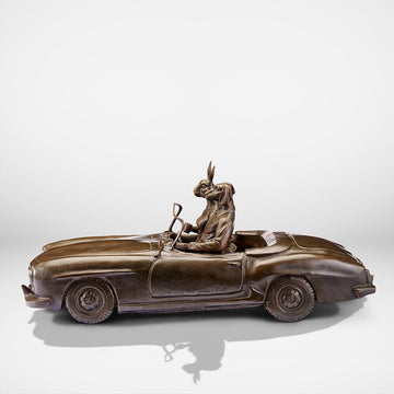 They Loved Their Sports Car (Bronze Sculpture)