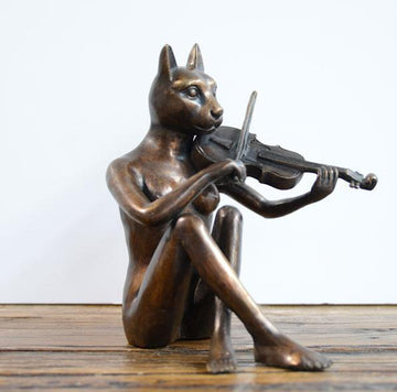 She only played the songs she wrote (Bronze Sculpture)