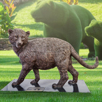 Wild Baby Leopard (Bronze Sculpture)