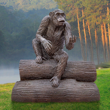 Wild Chimp Communication Skills (Bronze Sculpture)