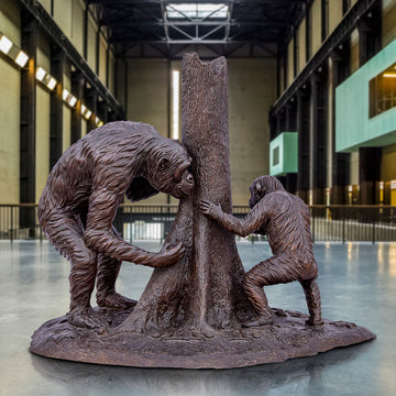 Wild Chimp Play (Bronze Sculpture)