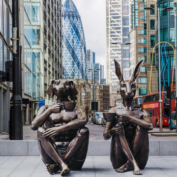 Coffee Friends (Bronze Sculpture)
