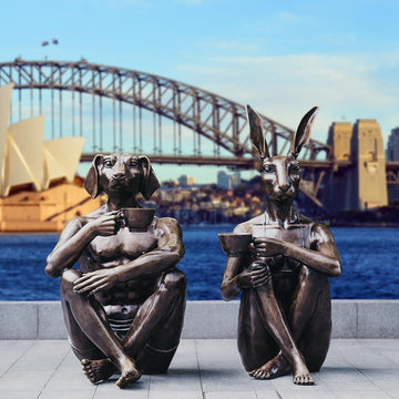 Coffee Friends (Bronze Sculpture)