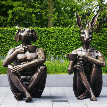 Coffee Friends (Bronze Sculpture)