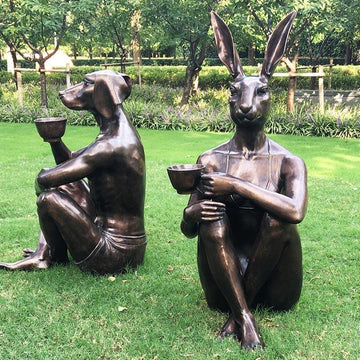 Coffee Friends (Bronze Sculpture)
