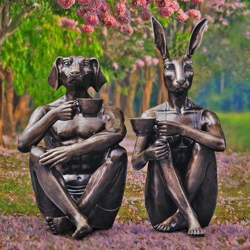 Coffee Friends (Bronze Sculpture)