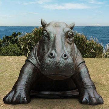 Come Out, Come Out Hippo, Wherever You Are (Bronze Sculpture, Large)