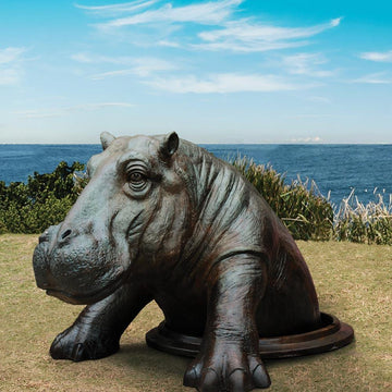 Come Out, Come Out Hippo, Wherever You Are (Bronze Sculpture, Large)