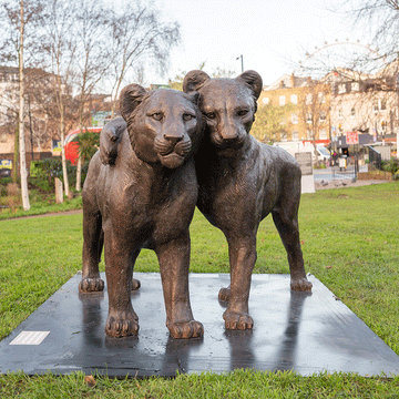Cubs 2 and 3 (Bronze Sculpture)