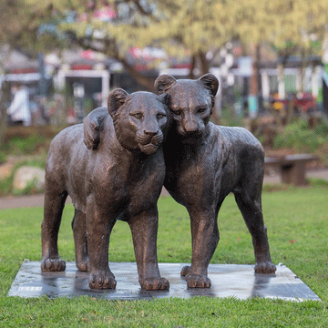Cubs 2 and 3 (Bronze Sculpture)