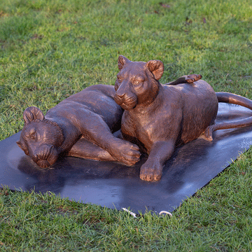 Cubs 13 and 14 (Bronze Sculpture)