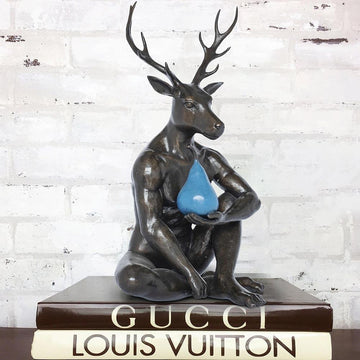 He thought about buying a new tie but he bought a pear instead (Bronze Sculpture)