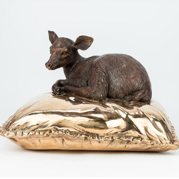 Sleeping Beauty Deer (Bronze Sculpture)
