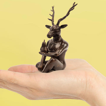 The Pearfect Deer (Bronze Sculpture, Pocket Size)