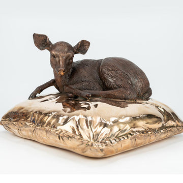 Sleeping Beauty Deer (Bronze Sculpture)
