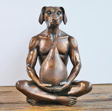 He loved eating the forbidden pear (Bronze Sculpture)