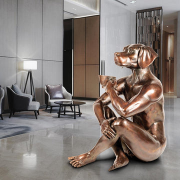 He Loved His Long Black (Bronze Sculpture)
