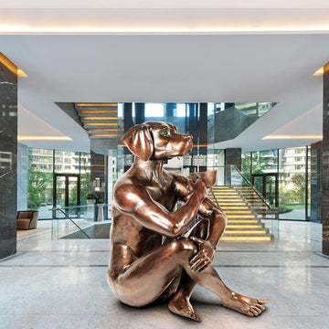 He Loved His Long Black (Bronze Sculpture)