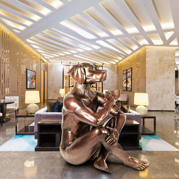 He Loved His Long Black (Bronze Sculpture)