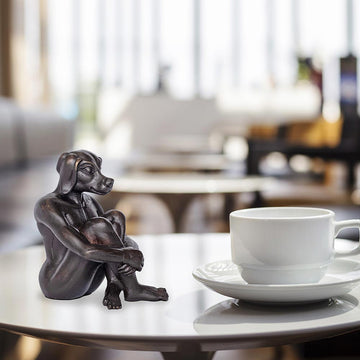 Dogman thinks big (Bronze Sculpture, Pocket Size)