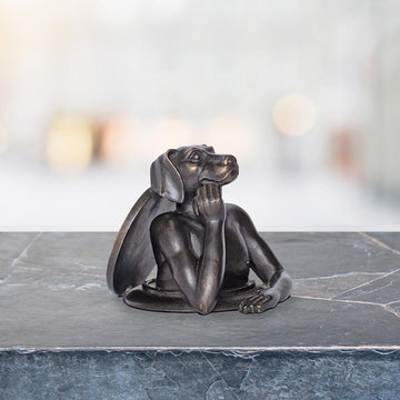 Dogman Comes Out into a Better Tomorrow (Bronze Sculpture, Pocket Size)