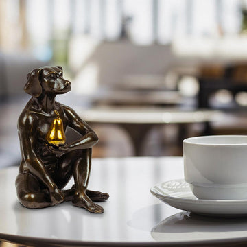 Dogman Grew a Pear (Bronze Sculpture, Miniature)