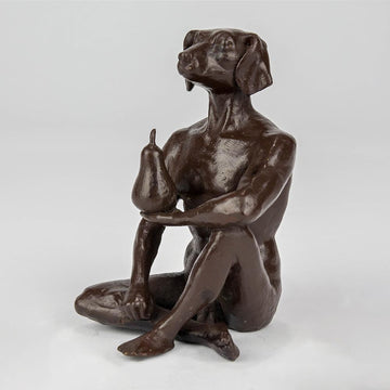 The Pearfect Dog (Bronze Sculpture, Pocket Size)