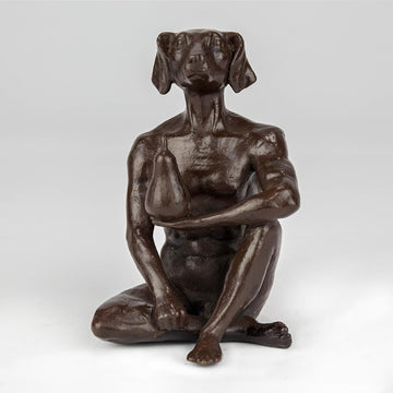 The Pearfect Dog (Bronze Sculpture, Pocket Size)