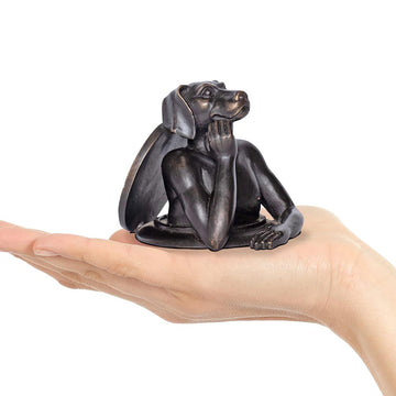 Dogman Comes Out into a Better Tomorrow (Bronze Sculpture, Pocket Size)