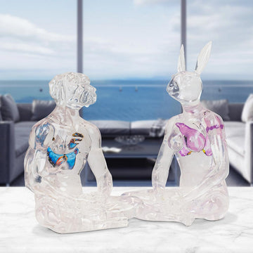 He Had Butterflies in His Heart (Resin Sculpture)