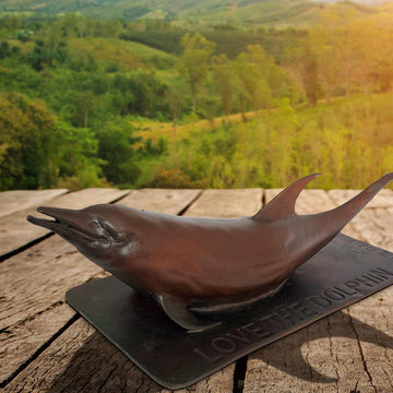 Love the Pink Dolphin (Bronze Sculpture)