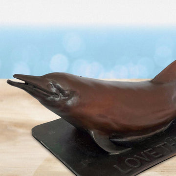 Love the Pink Dolphin (Bronze Sculpture)