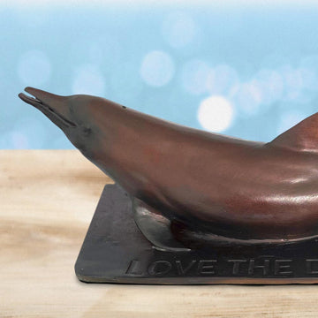 Love the Pink Dolphin (Bronze Sculpture)