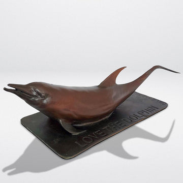 Love the Pink Dolphin (Bronze Sculpture)