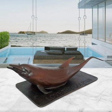 Love the Pink Dolphin (Bronze Sculpture)