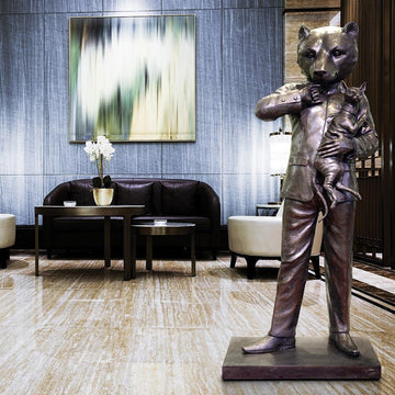 The Celebrity Animal - Dr. Bear Evil (Bronze Sculpture)