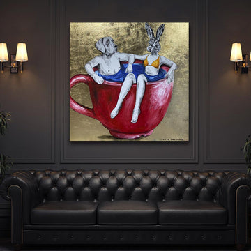 They were drunk on coffee (Original Painting)