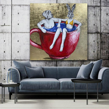 They were drunk on coffee (Original Painting)