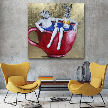 They were drunk on coffee (Original Painting)