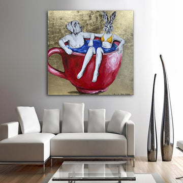 They were drunk on coffee (Original Painting)