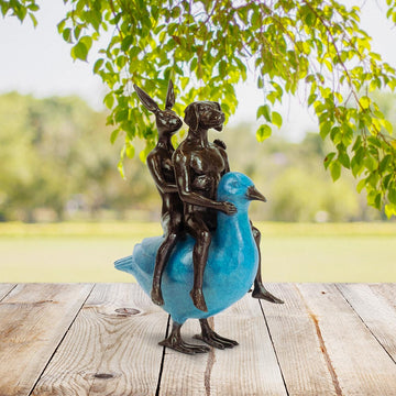 They Were Like Birds of a Feather So They Stuck Together (Bronze Sculpture, Miniature Collection)