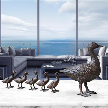 The Wood Duck family that always would (Bronze Sculpture)